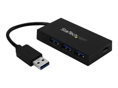 StarTech.com 4 Port USB 3.0 Hub - USB-A to USB-C & 3x USB-A SuperSpeed 5Gbps - Self or USB Bus Powered - USB 3.1 Gen 1 BC 1.2 Charging Hub - hub - 4 ports