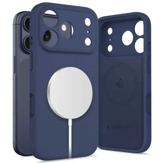 TECH-PROTECT SILICONE telefoni ümbris MagSafe toega iPhone 17 Pro Max sinine