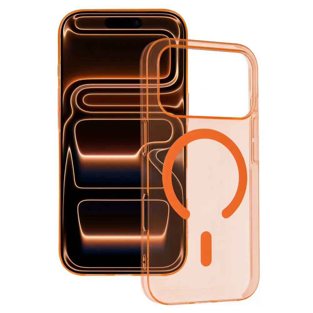 Transparent Slim Magsafe Case do Iphone 17 Pro cosmic orange