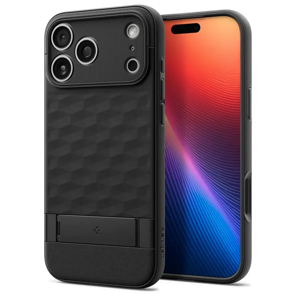 Spigen Parallax "S" MAG maciņš ar MagSafe atbalstu telefonam iPhone 17 Pro melns