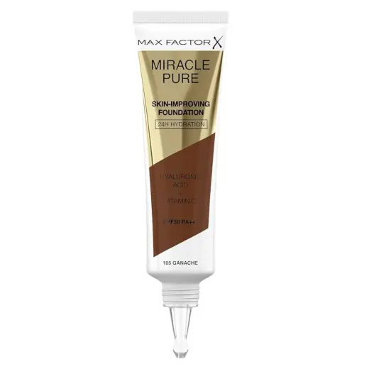 Max Factor, Miracle Pure, Vitamin C, Medium, Cream Foundation, 105, Ganache, Yes, 30 ml