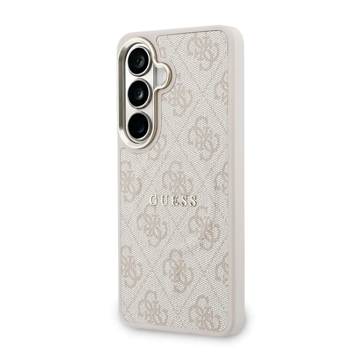 Guess PU Leather 4G Gold Frame maciņš ar MagSafe atbalstu telefonam Samsung Galaxy S26 (S942) rozā