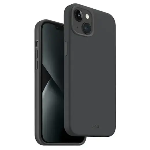 UNIQ etui Lino Hue iPhone 14 6,1" Magclick Charging szary|charcoal grey