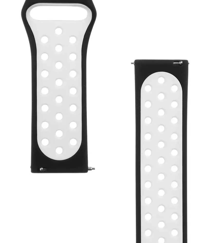Tactical 712 Double Silicone Band 22mm Black|White
