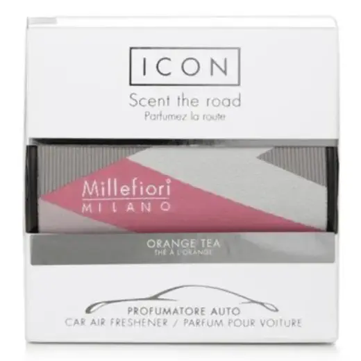Millefiori Milano Icon Orange Tea Car Air Freshener Geometric Fabric