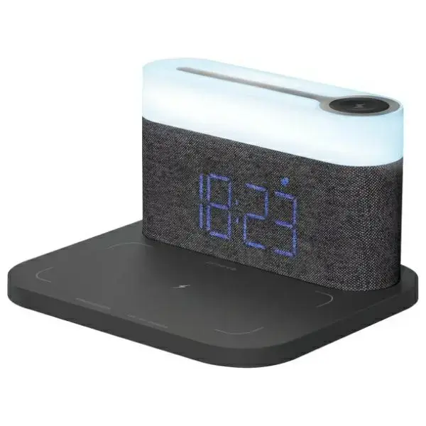 Proove 3-in-1 Bedside lamp + Alarm clock Day & Night LED 1200mAh 3W inductive charging 15W dark gray