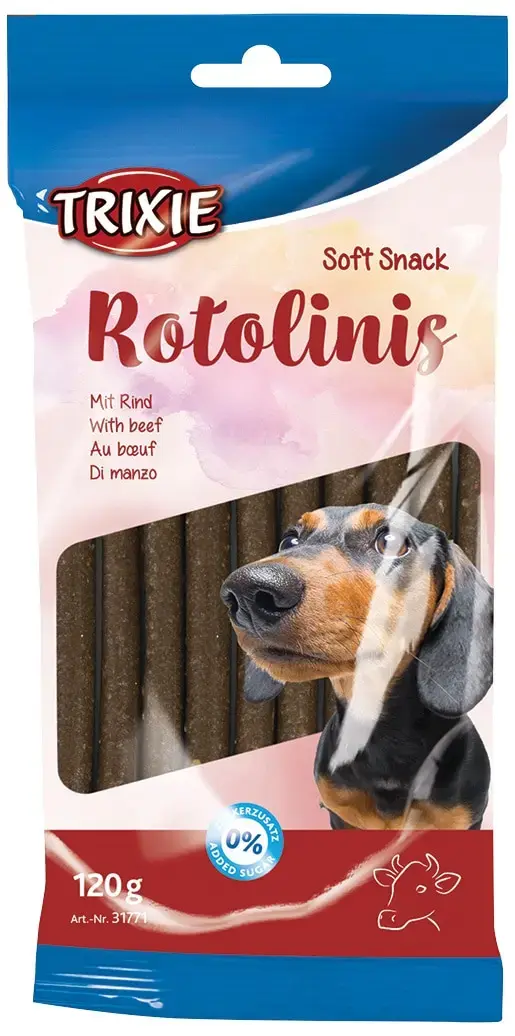 Gardums suņiem - Trixie Rotolinis, Beef, 12 gab., 120 g.
