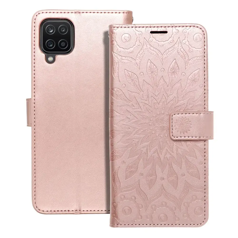 MEZZO mandala grāmatveida maciņš telefonam Samsung Galaxy A12 (A125) | M12 (M127) rozā