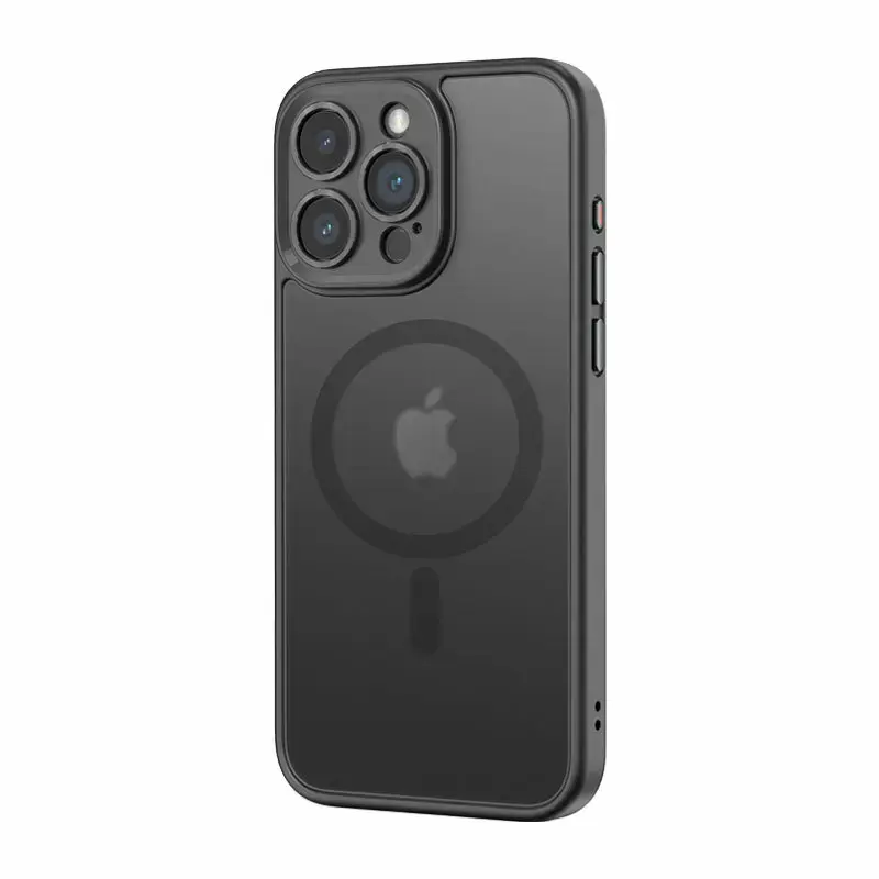 Rock Guard Touch Matte Series Magnetic Case for Iphone 15 black