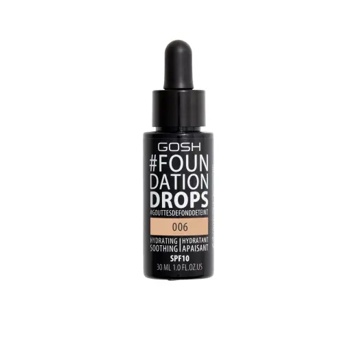 Gosh, Drops, Liquid Foundation, 006, Tawny, SPF 10, 30 ml