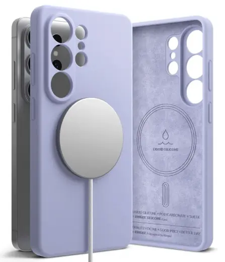 Ringke Silicone phone case with MagSafe support for Samsung Galaxy S26 Ultra (S948) purple