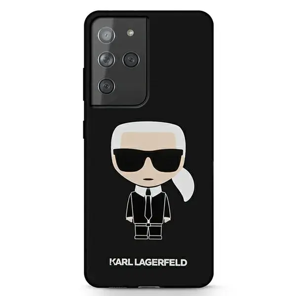 KLHCS21LSLFKBK Karl Lagerfeld  Iconic Full Body Silicone Cover for Samsung Galaxy S21 Ultra Black