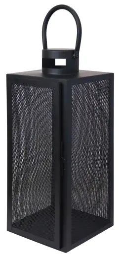 Laterna metāla Aura 17x16x40cm, melna