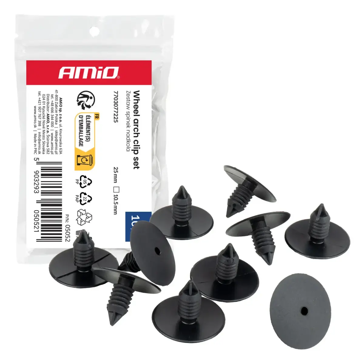 Amio Wheel arch clip set 25