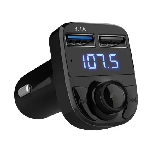 Goodbuy auto FM-saatja USB | Micro SD | USB | Sinine LED | 3.1A v2