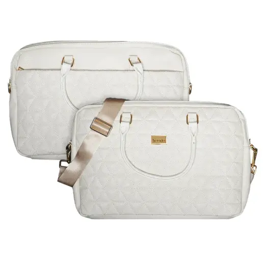 Wonder Briefcase Laptop 17 inches pico quilted beige