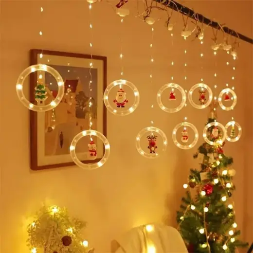Lampki świąteczne LED zestaw figurki     10szt. - okrągłe