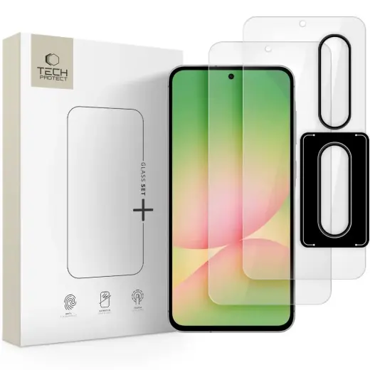 Tech-Protect Glass Set+ karastatud kaitseklaas telefonile Samsung Galaxy A36 5G (A366) | A56 5G (A566)