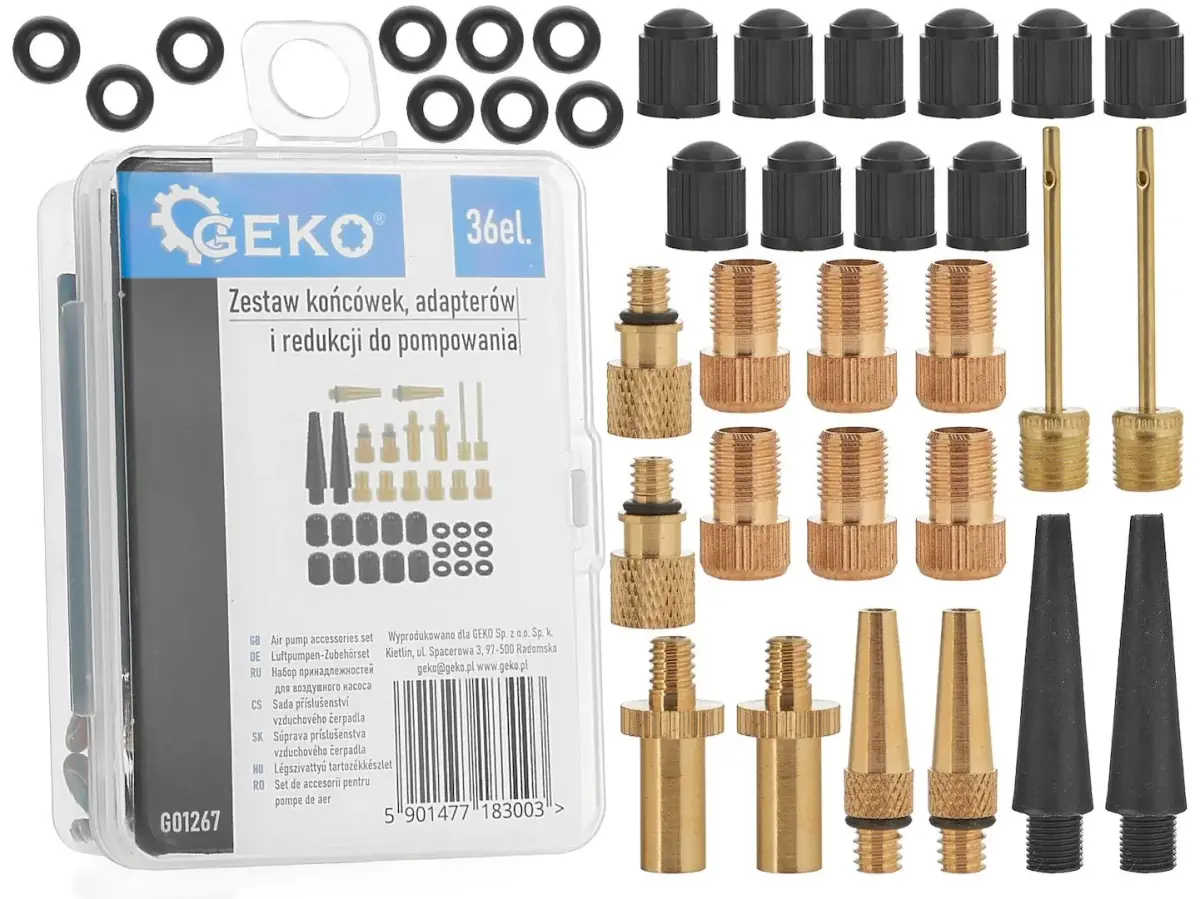 36-osaline õhupumba tarvikute komplekt