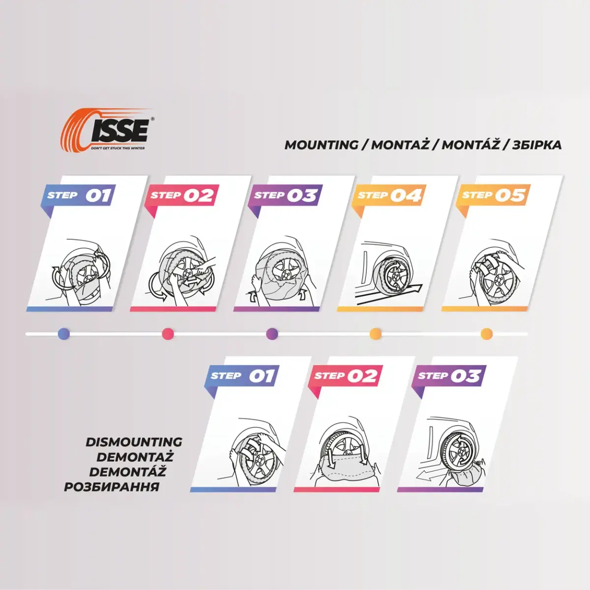 Textile snow chains Isse Super 70 2pcs