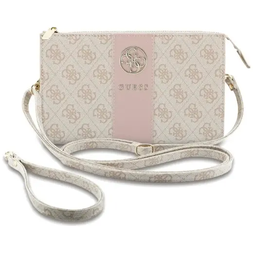 Phone bag Guess 4G with Round   4G & Classic Logos Stripe pink