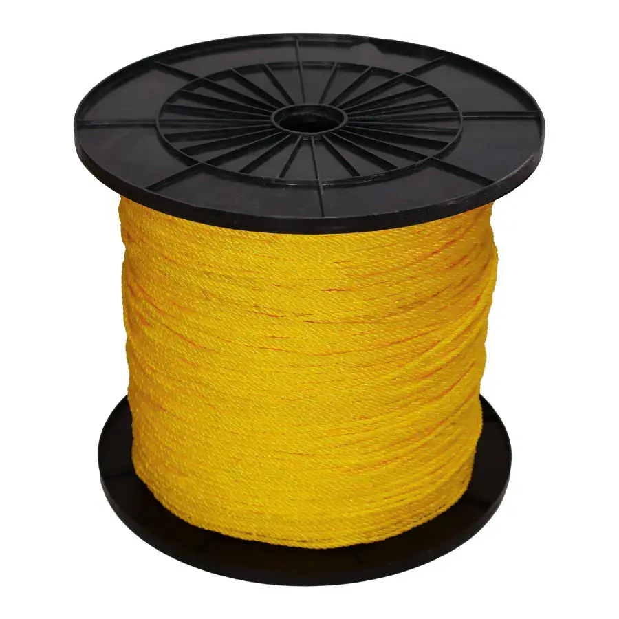 Rope 3mm x 1500m, polypropylene, yellow, 1m