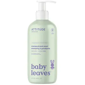 Attitude Baby Leaves Shampoo (Apple) - Kids body wash and shampoo 473ml
