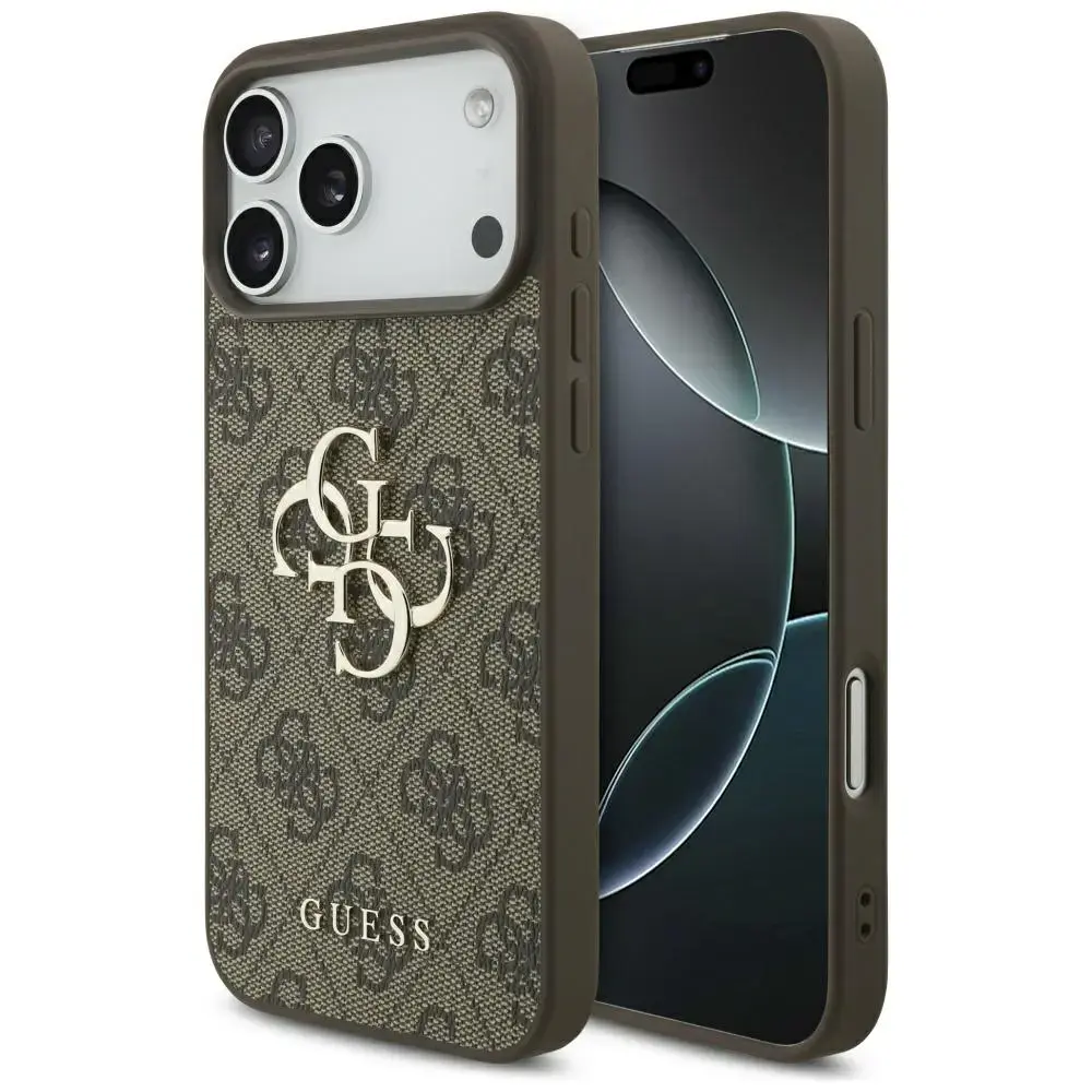 Guess 4G Big Logo maciņš telefonam iPhone 17 Pro Max brūns