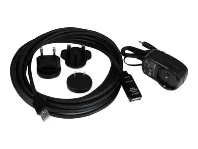 StarTech.com 5m USB 2.0 Active Extension Cable M|F - 5 meter USB A Male to USB A Female USB 2.0 Repeater | Extender Cable - Black - 15ft (USB2AAEXT5M) - USB extension cable - USB to USB - 5 m