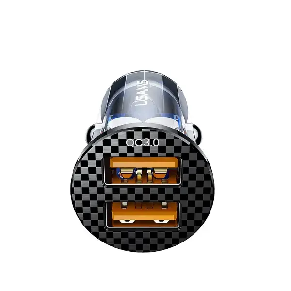 Usams CC122CC02 car charger 2 x USB | 3A | 36W blue