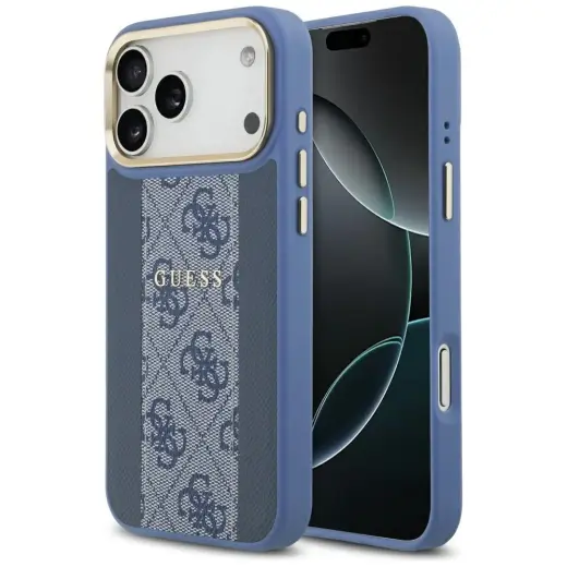 Case Guess 4G Stripe MagSafe for iPhone 17 Pro Max blue