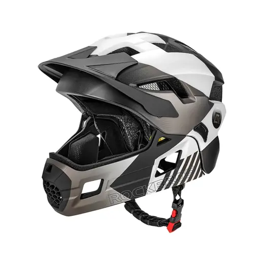 Rockbros TS-61 10110061006 Children's Bike Helmet with Detachable Chin Size M (54-57) - Gray