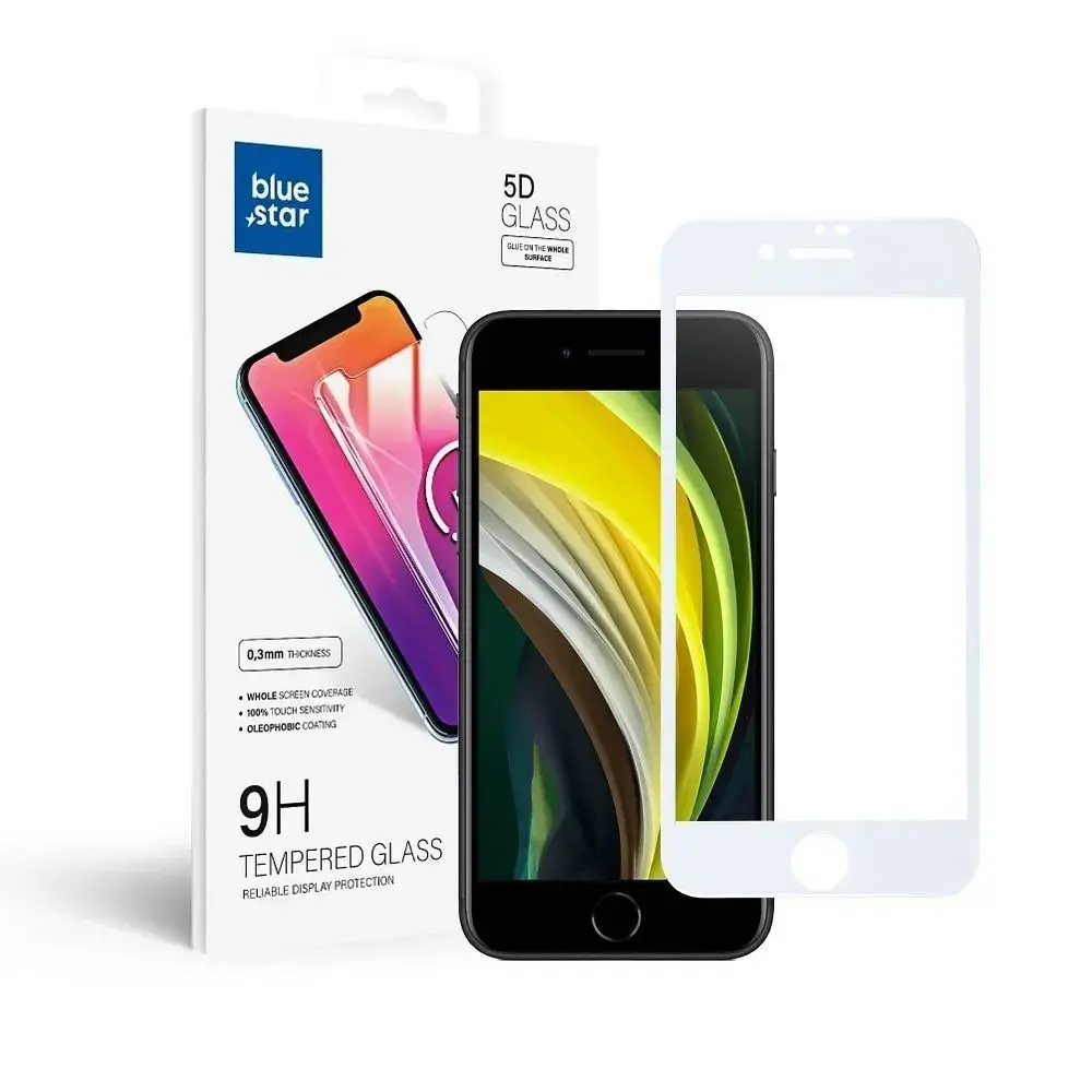 Blue Star 5D aizsargstikls telefona ekrānam iPhone 7 | iPhone 8 | iPhone SE (2020) | iPhone SE (2022)