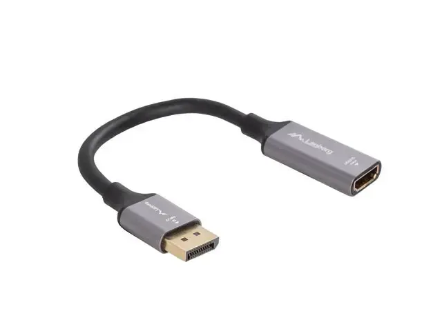 Displayport(M)-HDMI(F)4K adapter on a 20cm silver cable
