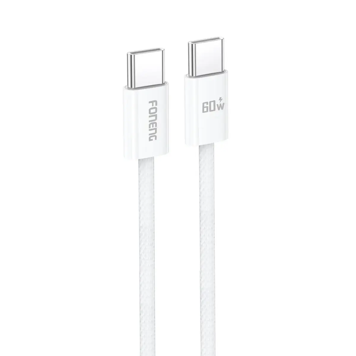 Foneng X110 data transfer and charging cable | USB-C to USB-C | 60W | 1.2m | white