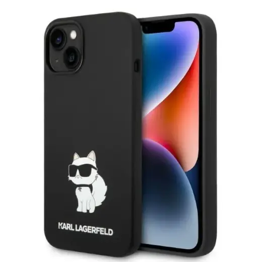 Karl Lagerfeld Liquid Silicone Choupette NFT Case for iPhone 14 Black