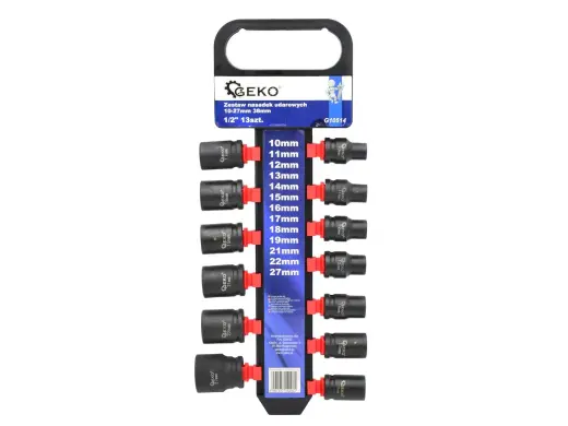 Impact Sockets Set 1/2" 10-27mm 38mm (13pcs)