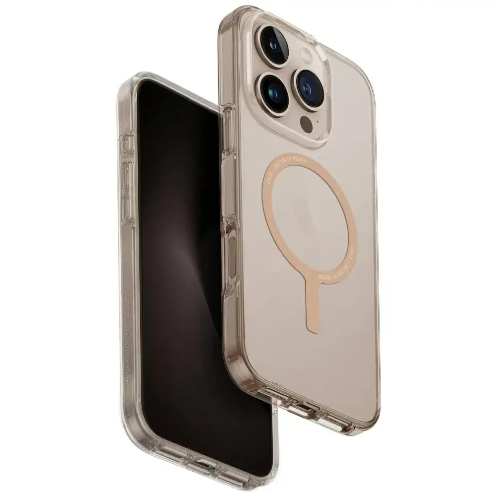 Case UNIQ Clario for iPhone 16 Pro Magclick Charging transparent|gold
