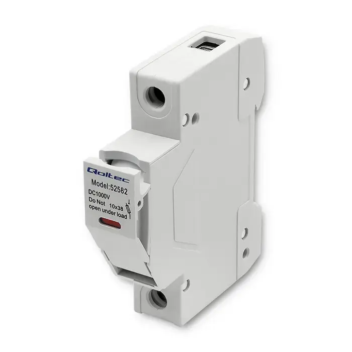 Qoltec Fuse base with diode + DC fuse| 1P|1000V |30A |10x38 |solar