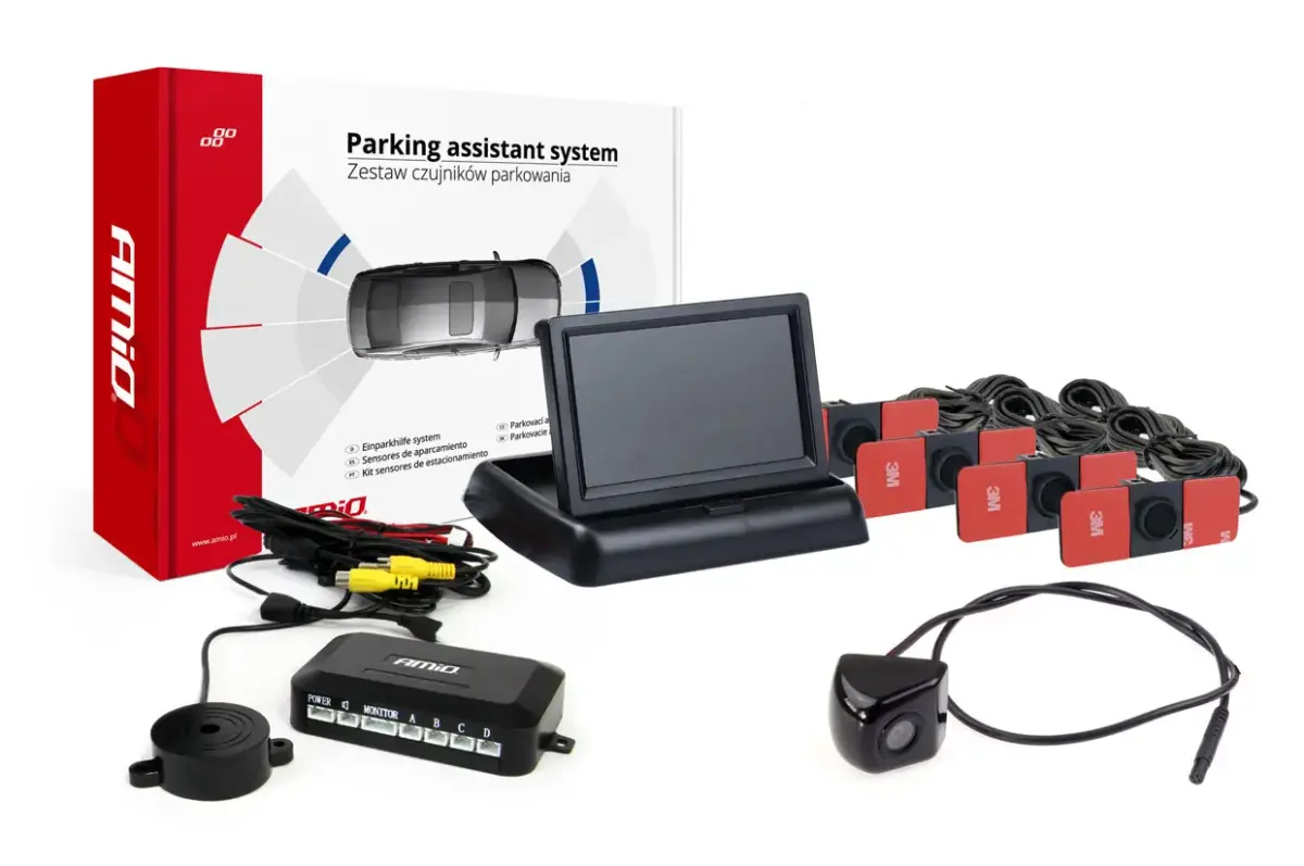 Parking assistant system 4,3 TFT02 FLIP-UP CAM-310 black inside mount 16,5mm