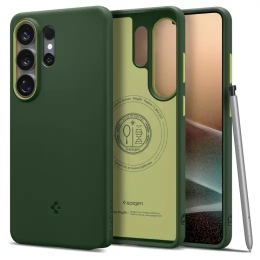 Spigen Nano Pop Mag telefono dėklas su MagSafe palaikymu Samsung Galaxy S26 Ultra (S948) žalias