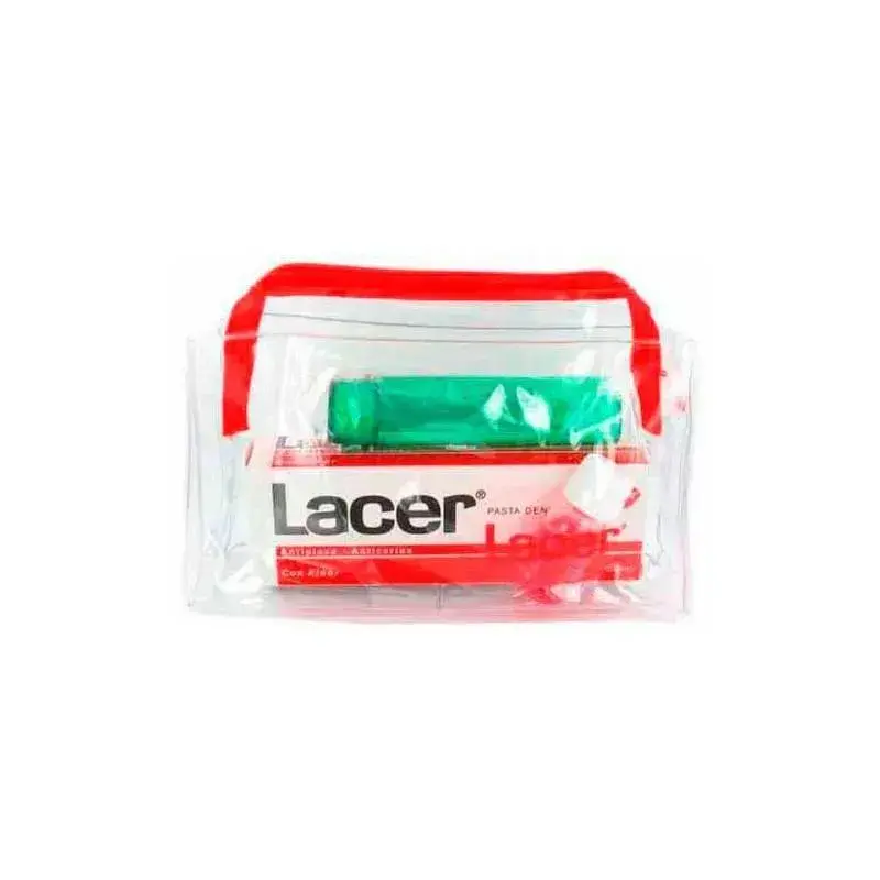 LACER Travel Toiletry Bag, Toothpaste, and