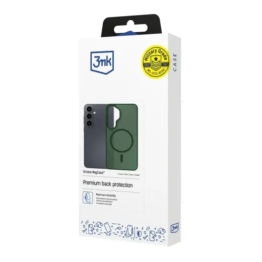 3mk Smoke MagCase maciņš ar MagSafe atbalstu telefonam iPhone 17 zaļš caurspīdīgs