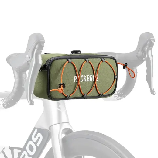 Torba na kierownicę 1,9L Rockbros TL001 ROAD TO SKY wodoodporna – zielona