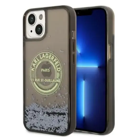 Karl Lagerfeld KLHCP14MLCRSGRK iPhone 14 Plus 6,7" czarny|black hardcase Liquid Glitter RSG