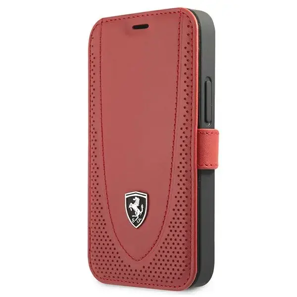 Ferrari FEOGOFLBKP12SRE iPhone 12 mini 5,4" czerwony|red book Off Track Perforated