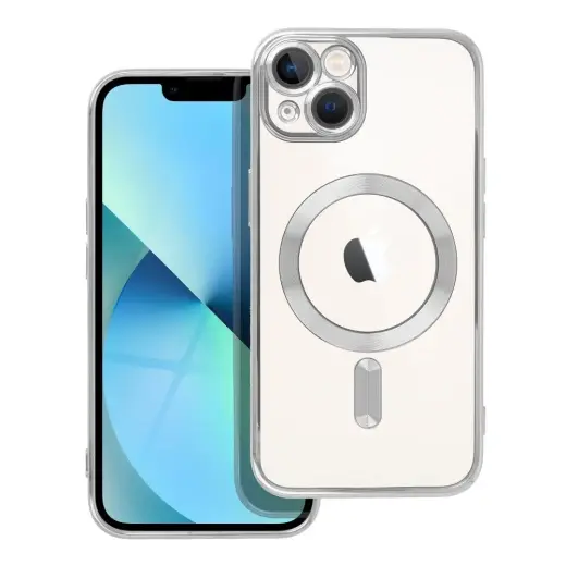 Electro Mag phone case with MagSafe support for iPhone 13 silver