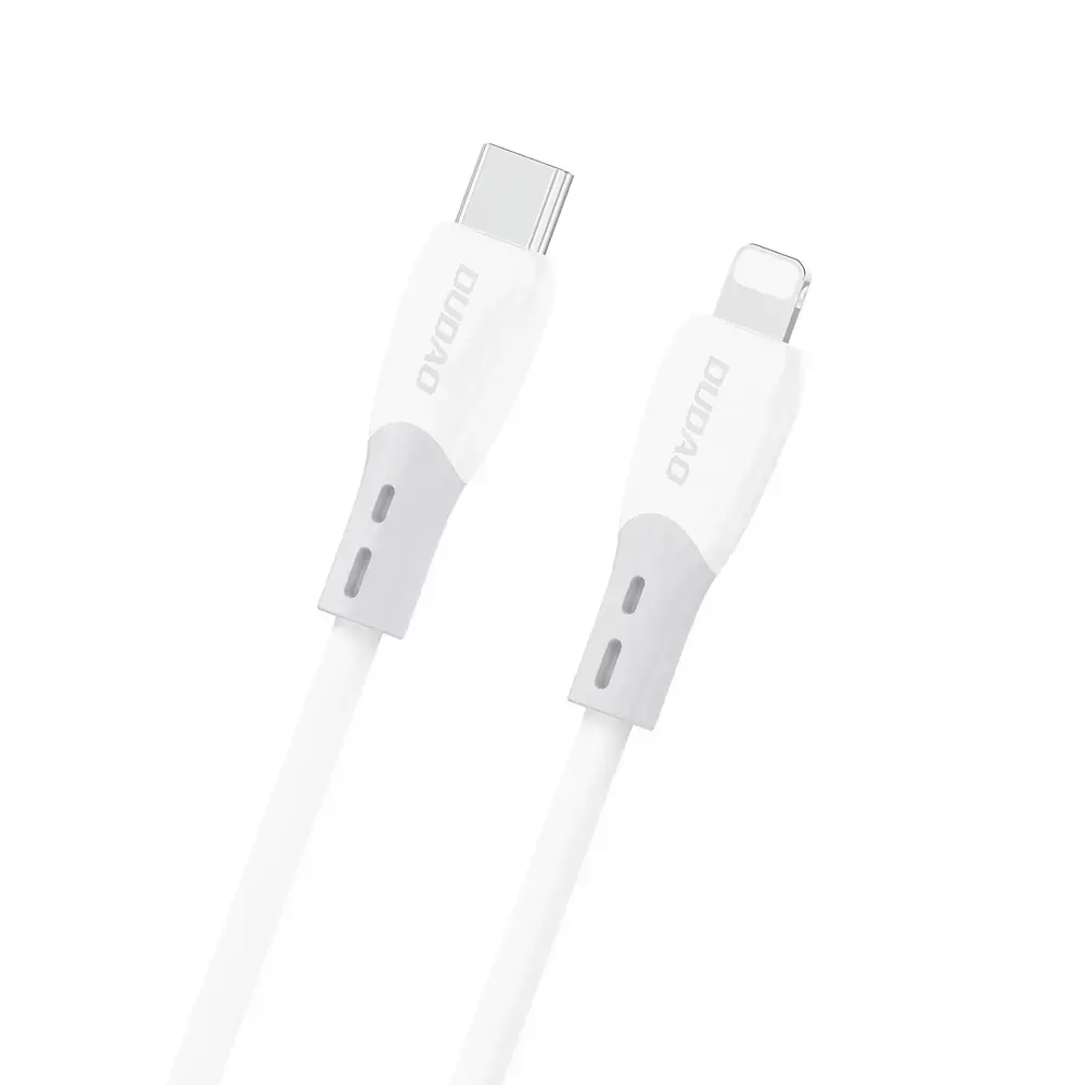 Dudao L25SX datu pārraides un uzlādes vads | USB-C uz Lightning | 30W | 1m | balts