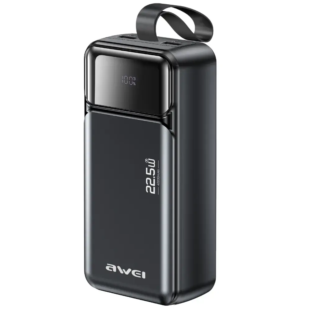 Powerbank Awei PA-105 40000mAh 22,5W PD  3xUSB-C black