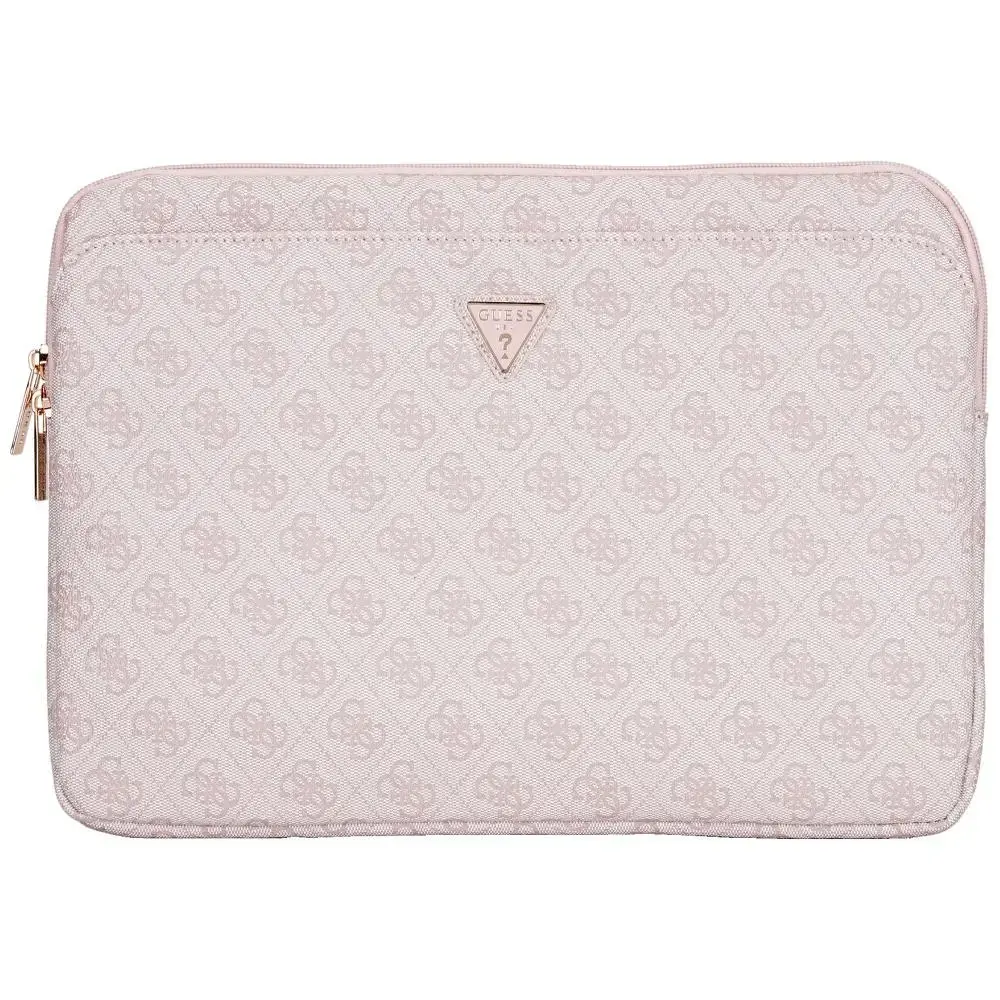 Bag Guess Sleeve 14" 4G Zipper Pocket  Triangle Logo pink